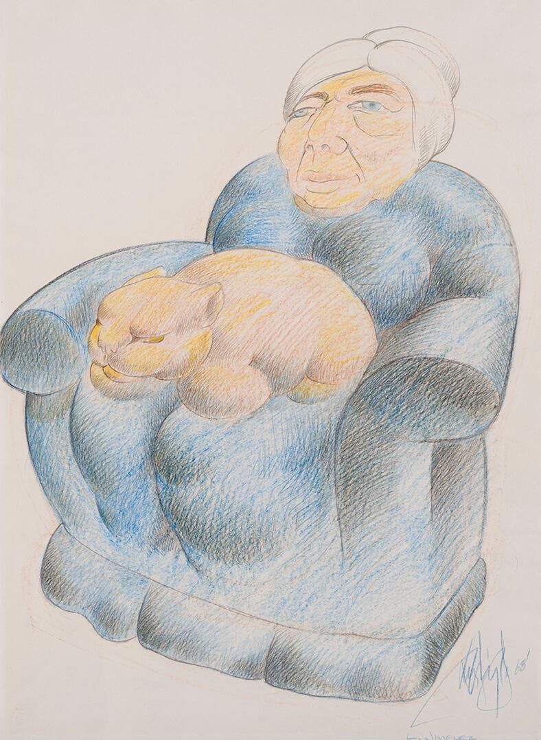Study for Old Woman with Cat