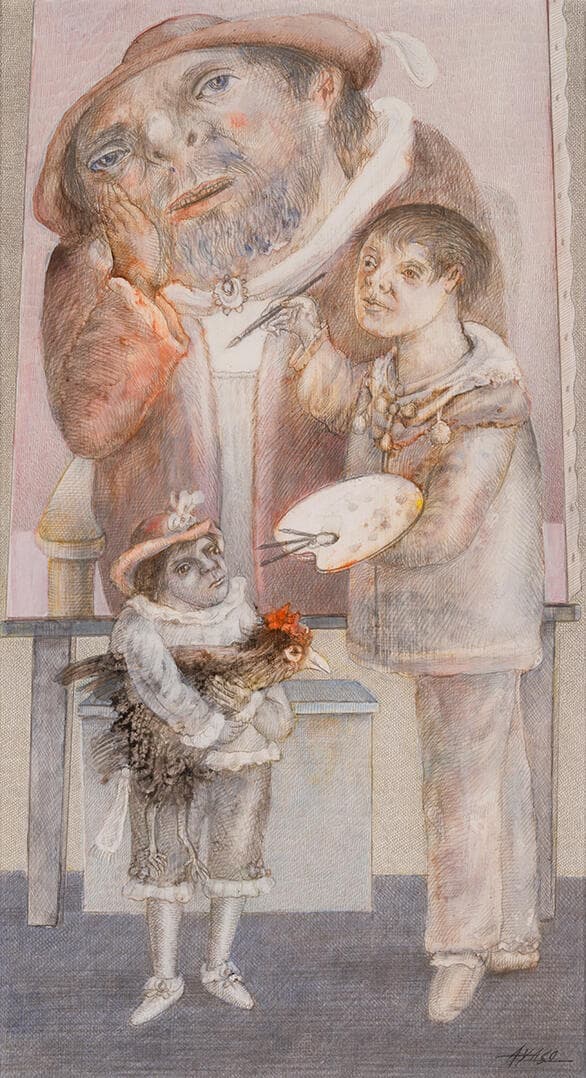 Young Artist in Studio