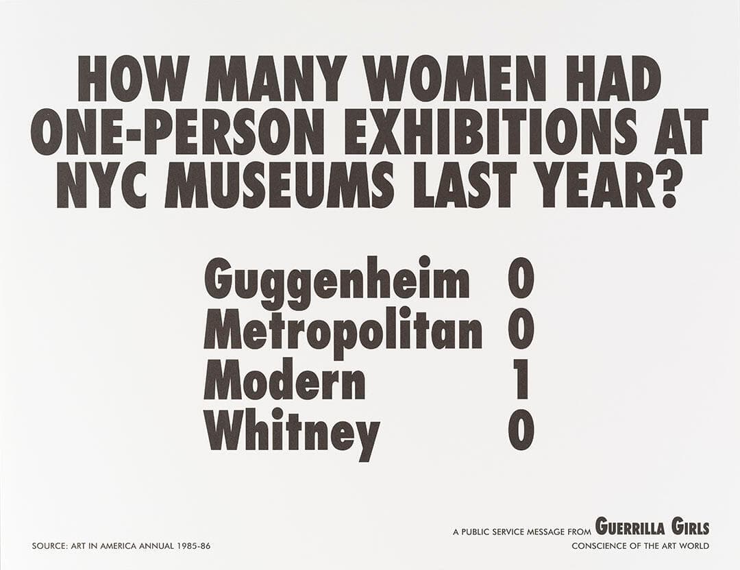 How Many Women Artists Had One-Person Exhibitions at NYC Art Museums Last Year?