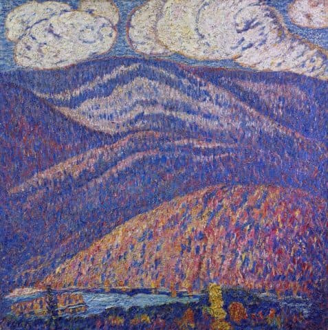 Marsden Hartley, Hall of the Mountain King, ca. 1908-1909, oil on canvas, 30 x 30 in. Crystal Bridges Museum of American Art, Bentonville, Arkansas, 2010.94. Photography by Amon Carter Museum of American Art.