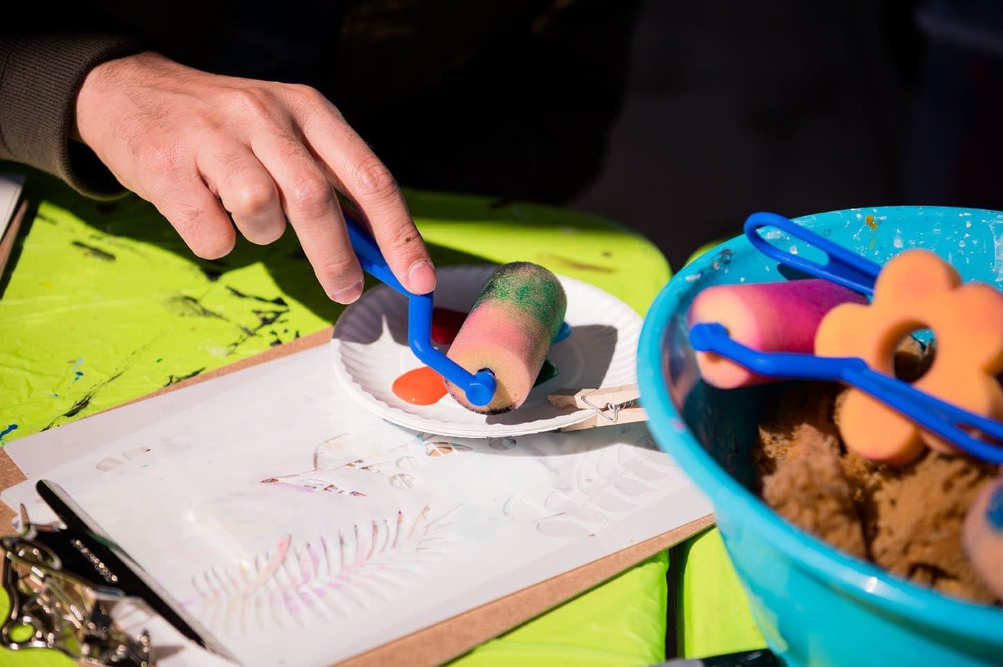 Artmaking with Stamps and Print Roller