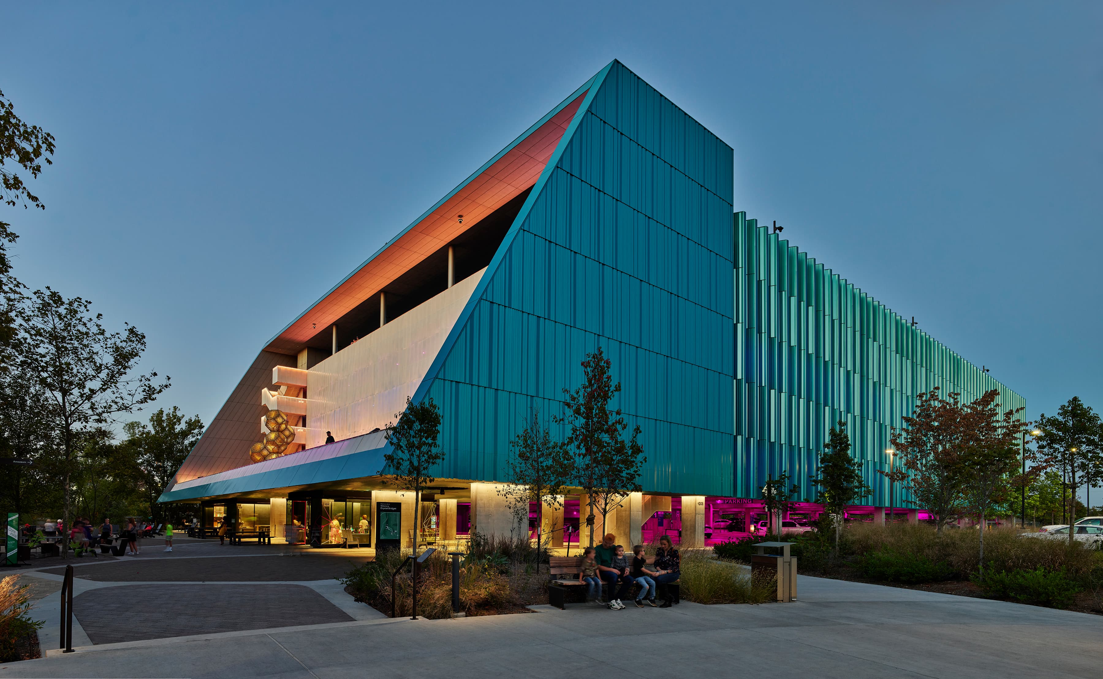 Campus Parking at Night